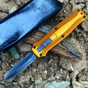 Knivox Microtech 5.11 Yellow Minik İçten Çıkmalı Kamp Bıçağı
