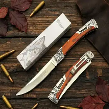 Knivox Columbia Company A3165-A İşlemeli Manuel Kamp Çakısı