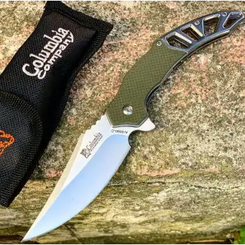 Knivox Columbia Company A3390-C Fixed Blade Haki Auto Kamp Çakısı