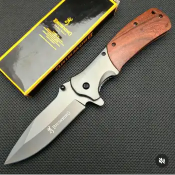 Knivox Browning A342 Ahşap Kabze Kamp Çakısı