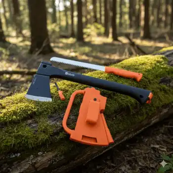Knivox Columbia Company AXE-004 Testereli Magnezyum Çubuklu Kamp Baltası