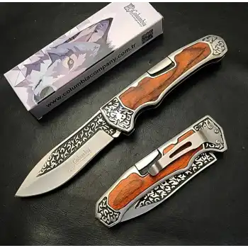 Knivox Columbia Company B3154-A Manuel İşlemeli Kamp Çakısı
