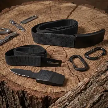 Knivox Gizli Kemer Bıçağı 18 cm – Taktik Komando Tokalı Outdoor Savunma Bıçağı