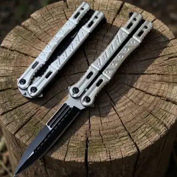Knivox Benchmade Gümüş Renkli Ergonomik Kelebek Bıçak