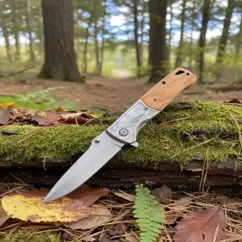 Knivox Browning DA334 Ahşap Kabze Survival Auto Kamp Çakısı