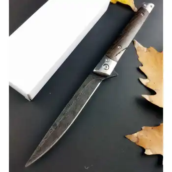 Knivox M390 Damascus Kamp Çakısı