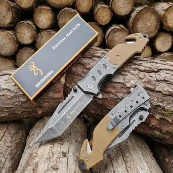 Knivox Browning F340 Flipper Tactical Kurtarma Auto Kamp Çakısı