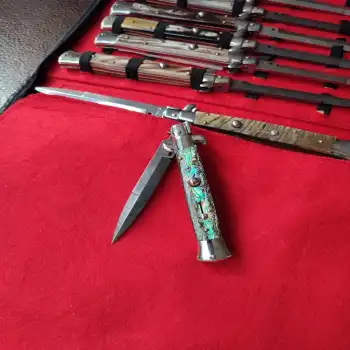Knivox Frank Beltrame Limited Edition 23 Cm Paslanmaz İsveç Damascus İtalyan Stiletto