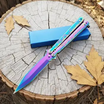 Knivox Benchmade Gökkuşağı Ejderha Desenli Kelebek
