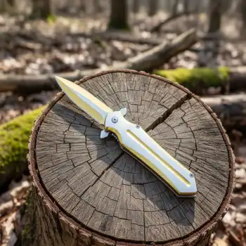 Knivox Mtech Gold Metal Auto Kamp Çakısı
