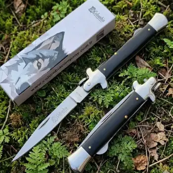 Knivox Columbia Company K032B Siyah Sedef Kabze Manuel Kamp Çakısı
