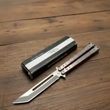 Knivox Benchmade Kırmızı Tanto Kelebek Kamp Çakısı