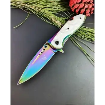 Knivox Benchmade Sedef Gökkuşağı Çakı