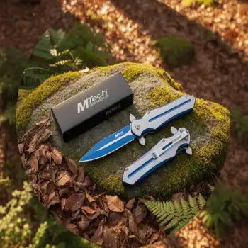 Knivox Mtech Speed Ster Titanyum Kaplama Blue Kamp Çakısı