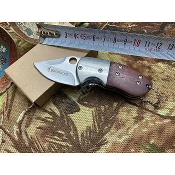 Knivox Browning Tombul 8-11 Ahşap Kabze Manuel Kamp Çakısı