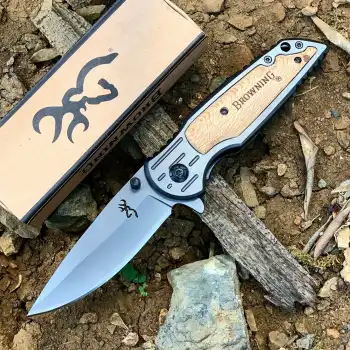 Knivox Browning X38 Survival Ahşap Kabze Kamp Çakısı