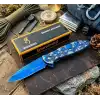 Knivox Browning 2955BL Mavi Kuru Kafa Desenli Kamp Çakısı