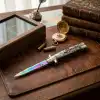 Knivox Akc Desenli Yılan Ağızlı Gökkuşağı İtalyan Stiletto
