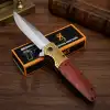 Knivox Browning İşlemeli Ahşap Kabze Kamp Çakısı