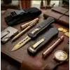 Knivox Mini Microtech Gold İçten Çıkmalı Çakı