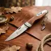Knivox Columbia Company A3946-C Ahşap Kabze Manuel Kamp Çakısı