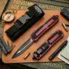 Knivox Microtech Scarab Model Çift Ağızlı OTF Önden Açılır Auto Bıçak (Kılıflı)