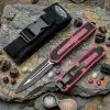 Knivox Microtech Scarab Model Çift Ağızlı OTF Önden Açılır Auto Bıçak (Kılıflı)
