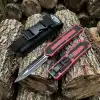 Knivox Microtech Scarab Model Çift Ağızlı OTF Önden Açılır Auto Bıçak (Kılıflı)