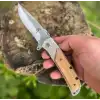 Knivox Browning 338 Ahşap Kabze Survival Kamp Çakısı