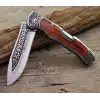 Knivox Columbia Company A3154-A Ahşap Gravürlü Kamp Çakısı