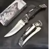 Knivox Columbia Company A3209-B İşlemeli Siyah Manuel Kamp Çakısı
