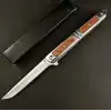 Knivox M390 Ahşap Çelik Tanto Kamp Çakısı