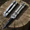 Knivox Benchmade Gümüş Renkli Ergonomik Kelebek Bıçak