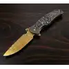 Knivox Browning Ejderha Motifli Hediyelik Çakı | Gold Bıçaklı Paslanmaz Çelik