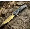 Knivox Browning Ejderha Motifli Hediyelik Çakı | Gold Bıçaklı Paslanmaz Çelik