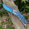 Knivox Browning Mavi Ejderha İşlemeli Kamp Çakısı