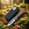 Knivox Browning BS-5 İşlemelİ Ahşap Kabze Survival Kamp Çakısı
