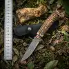 Knivox L303 21 cm Özel Tasarım Şam Çeliği (Damascus) Av ve Kamp Bıçağı