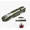 Knivox Çok Fonksiyonlu Paslanmaz Çelik Kamp Çakısı - Çatal Kaşık Açacaklı Outdoor Set