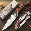 Knivox Columbia Company MB-3951-A Gravür İşlemeli Ahşap Kabze Kamp Çakısı
