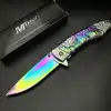 Knivox Mtech MT-1005D Gökkuşağı Kurt İşlemeli Kamp Çakısı