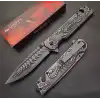 Knivox Sibirya Company S2076-B Eskitme Akrep Desen İşlemeli Kurtarma Kamp Çakısı