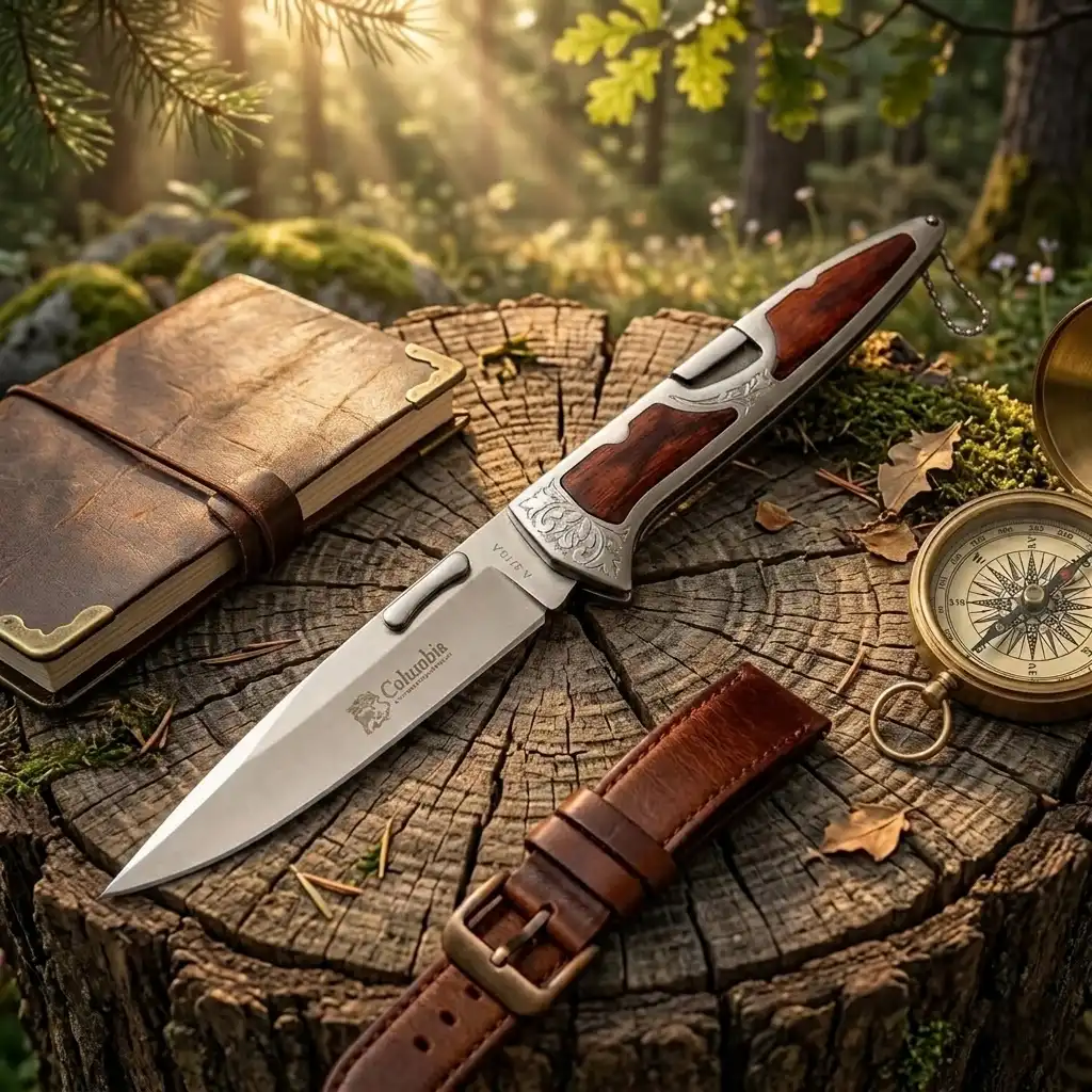 Knivox Columbia Company A3123-D İşlemeli Manuel Kamp Çakısı