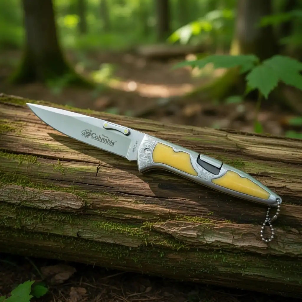 Knivox Columbia Company A3123-A Ahşap Kabze Kamp Çakısı