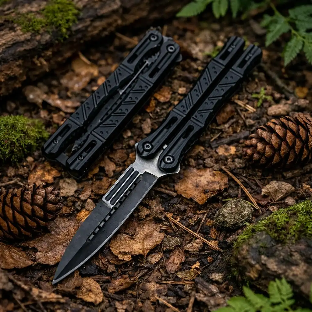Knivox Benchmade Siyah Ergonomik Kelebek Bıçak