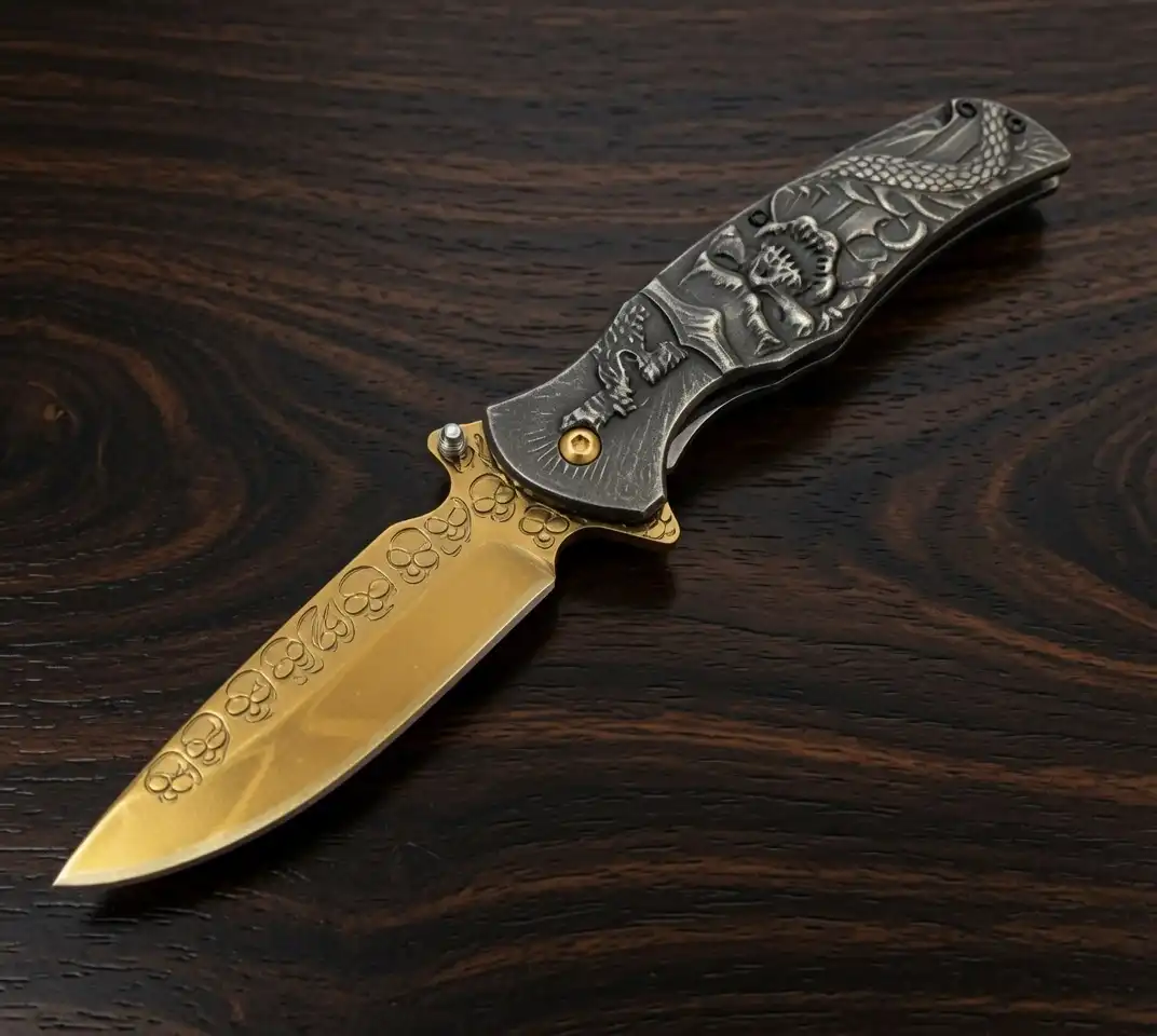 Knivox Browning Ejderha Motifli Hediyelik Çakı