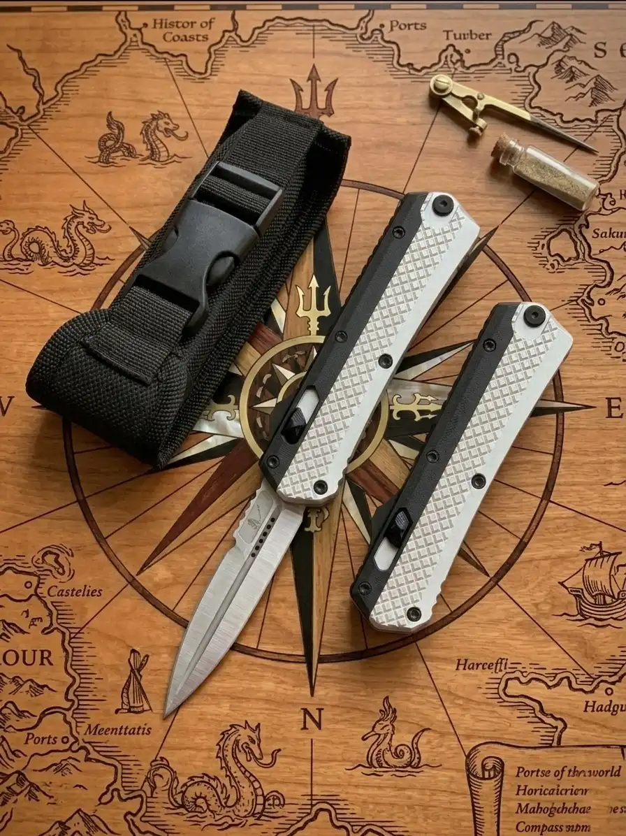 Knivox Microtech Glykon Grey Otf İçten Çıkmalı Kamp Çakısı
