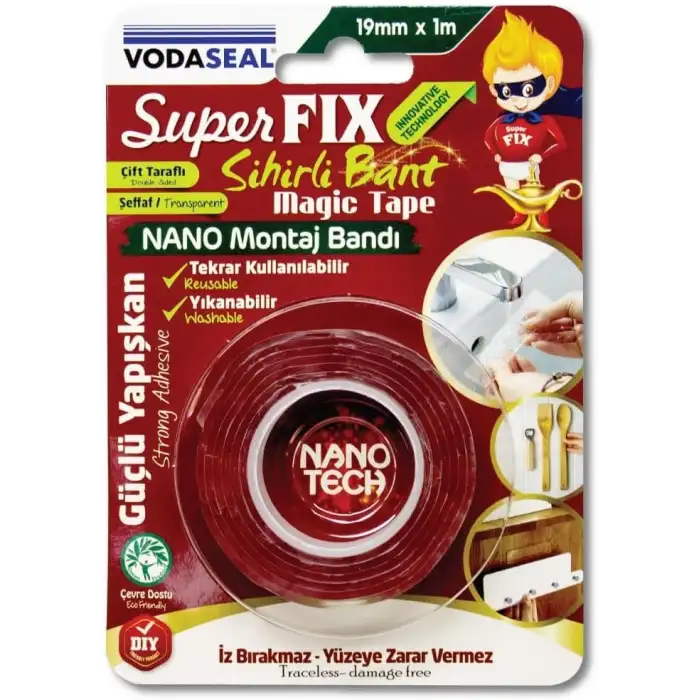 VODASEAL NANO SİHİRLİ BANT 30MM X 1MT - ŞEFFAF