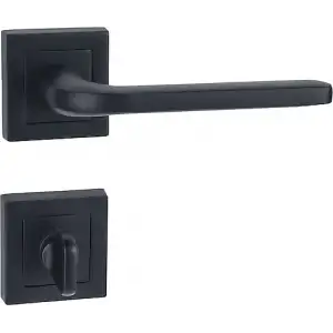 ELİF KARE ROZETLİ SİYAH WC