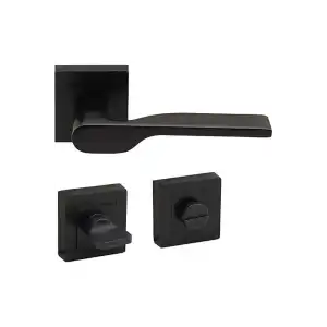 OKYANUS KARE ROZETLİ SİYAH WC